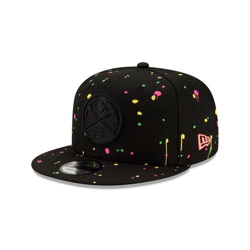 NBA Denver Nuggets Neon Splatter 9Fifty Snapback (GHR0647) - Black New Era Caps